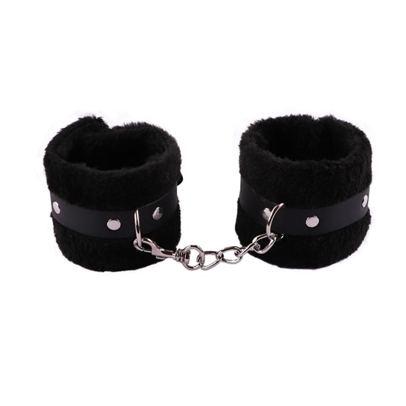 Adjustable Plush Handcuffs - Fetish Hand Shackles BDSM Binding Toys SM Restraints Exotic Bondage Cuffs Adult Game for Women