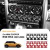 Carbon Fiber Interior Sticker Set for BMW Mini Cooper R50 R53 2001-2006 Center Console Door Switch Panel