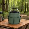Faltbare Reinigungswerkzeugtasche Aufbewahrungstasche mit Griff & Kordelzug, Wasserdichte Oxford-Stoff Multi-Taschen, Großer Organizer-Korb für Outdoor-Camping