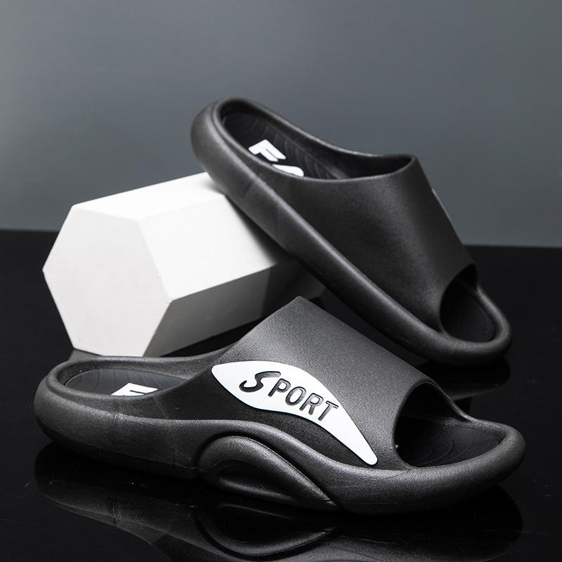 Beach Men's Slippers Summer Outerwear One-word Thick-bottomed Indoor Sandals Student Fashion Outdoor Slippers