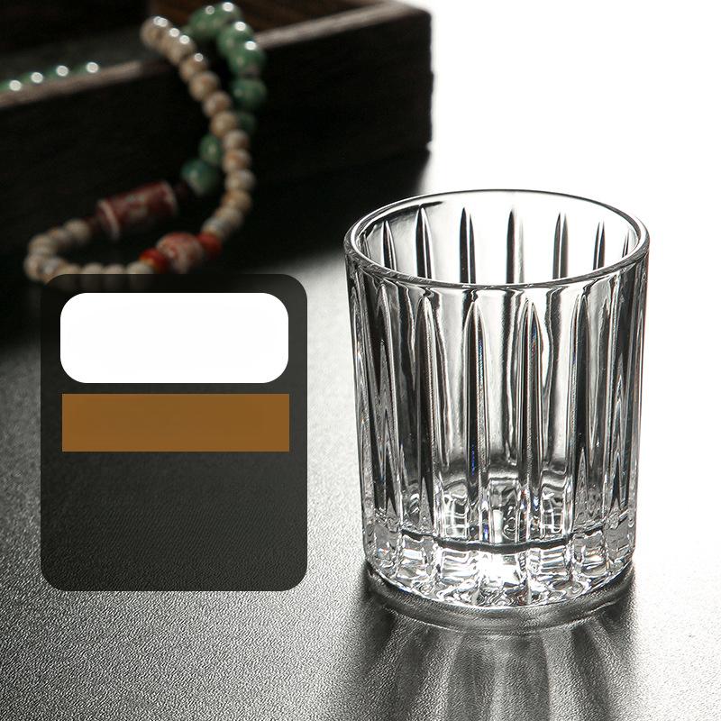 2pcs Shot Glass Set Baijiu Cup High Appearance for Restaurant Hotel High Foot Small Wine Cup Mini Cups Household Glass Wine Cup