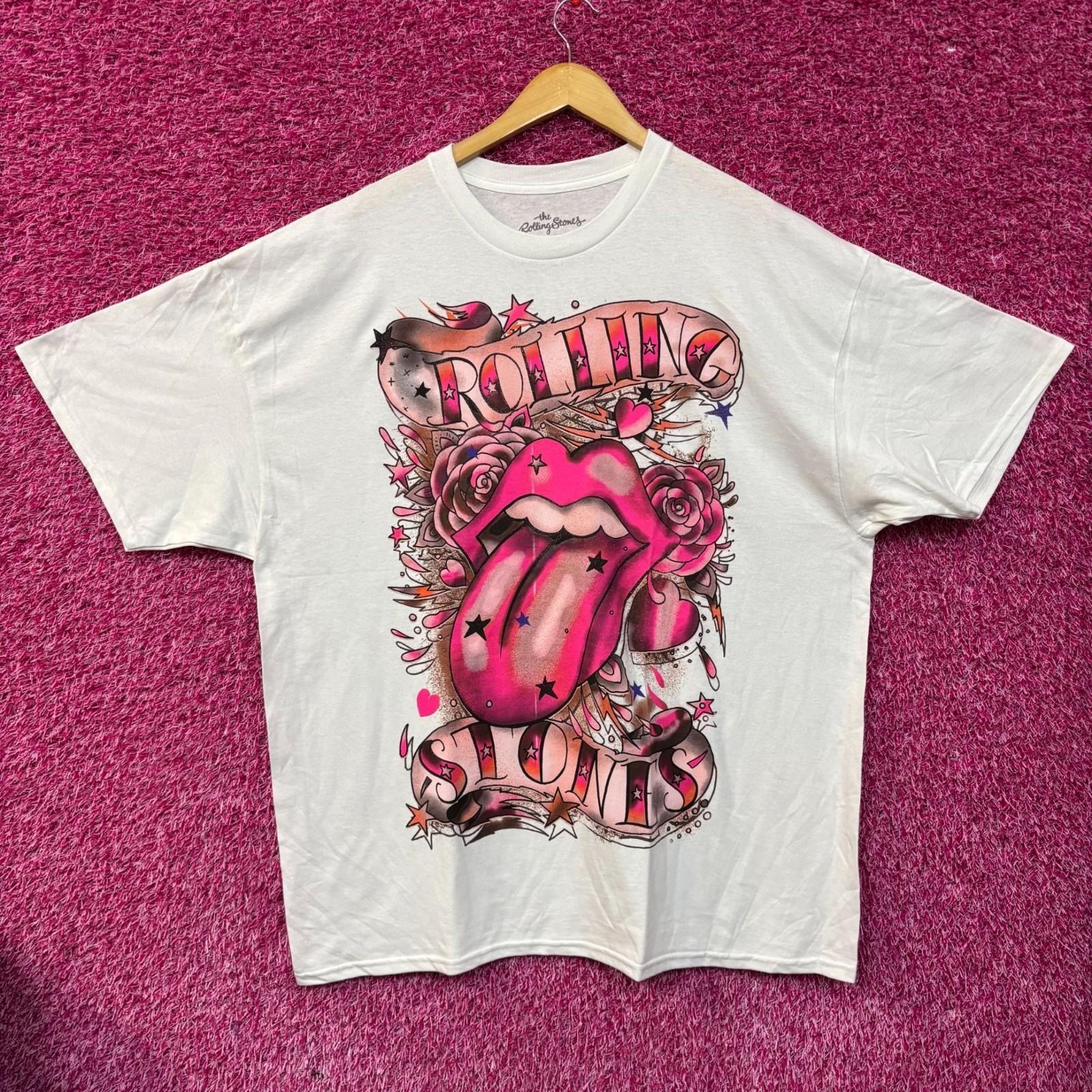Футболка The Rolling Stones Розовые Горячие Губы Рок-группа L