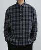 JHONNY WEST Flannel Tartan Check Shirt (Navy)