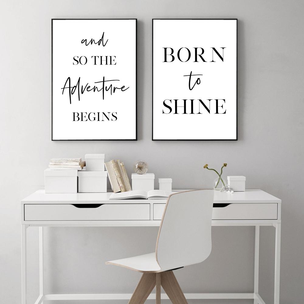 Good Vibes Prints Inspiring Quote Posters Get Naked Minimalist Canvas Painting Born To Shine Modern Wall Art Living Room Decor