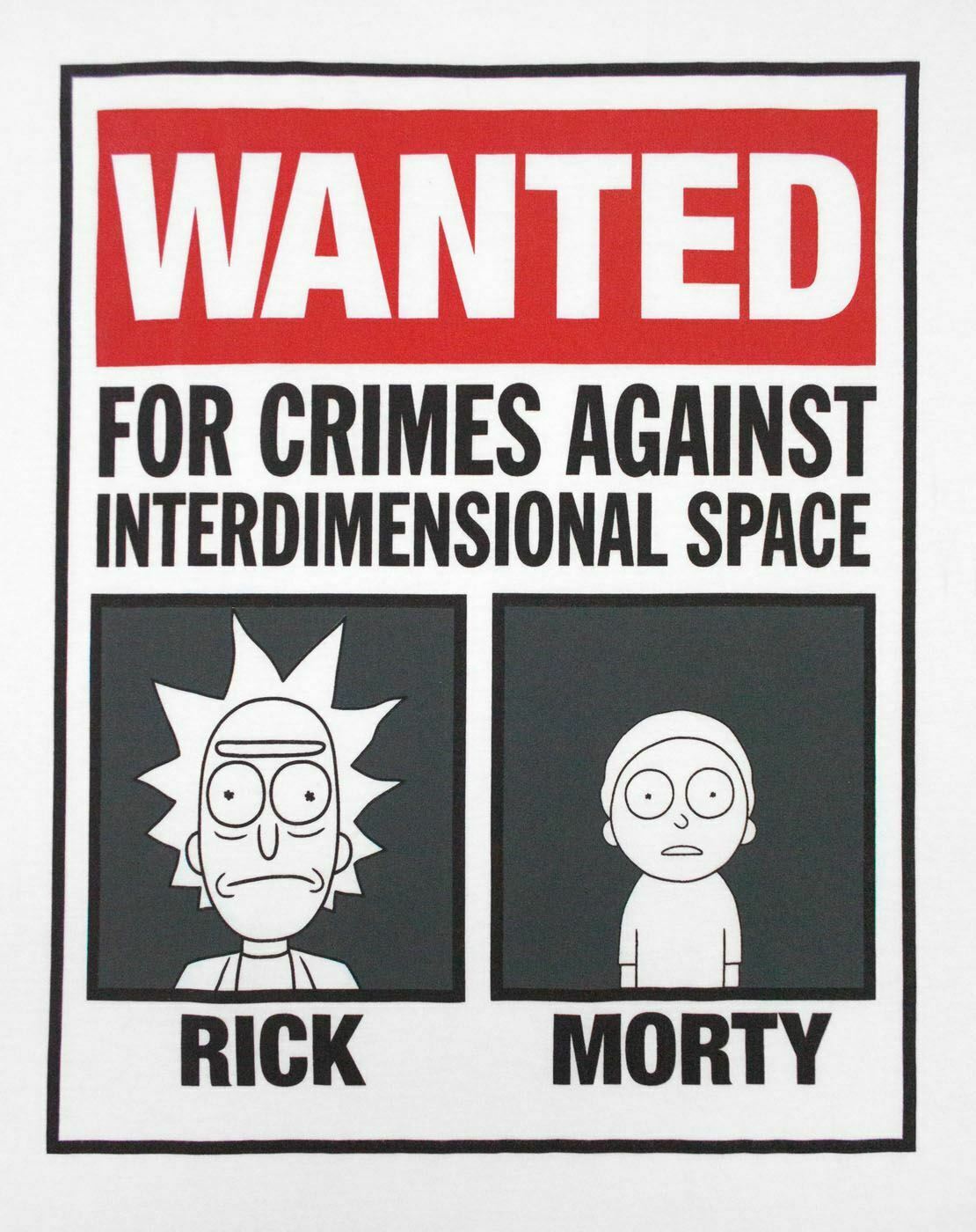 Rick And Morty Short Sleeved TShirt Unisexs White Official Merch M