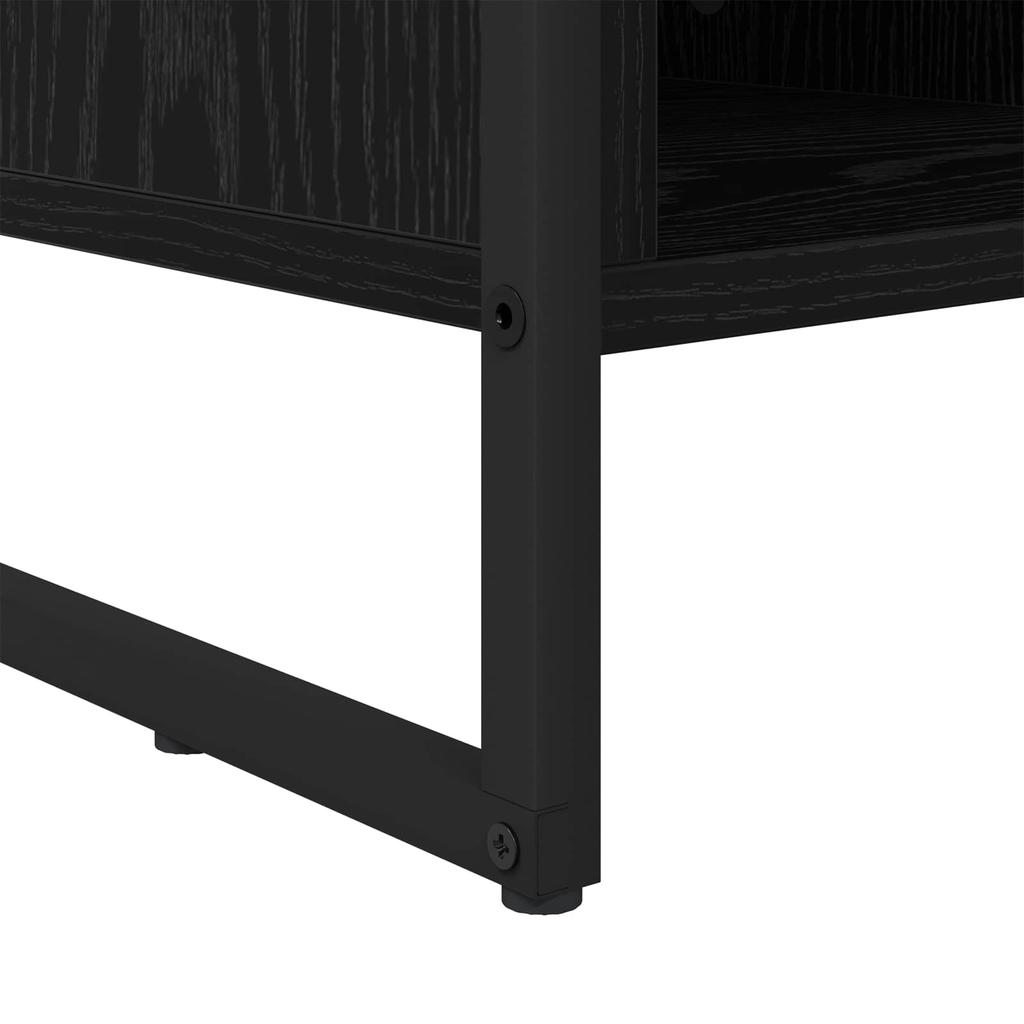 Shoe Cabinet Black Oak Effect 60 x 35 x 44 cm Particleboard