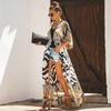 New chiffon loose long cardigan beach sunscreen jacket bikini blouse swimsuit outer women