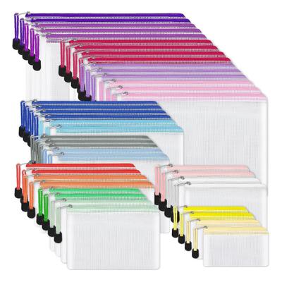 4Pcs A4 Datei Tasche Wasserdichte Multi-zweck Zipper Beutel Tragbare Datei Lagerung Tasche