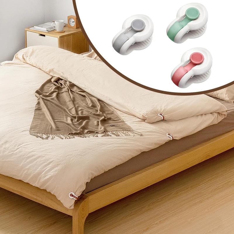 New 6Pcs Non-slip Duvet Quilt Clips Plastic Blankets Fastener Clip Bed Cover Duvet Sheet Fixer Homeware Creative Quilt Clip