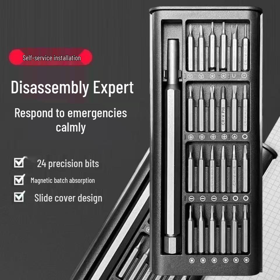 24-Piece Multifunctional Screwdriver Set for Household Repairs