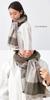 ORIM Soft and Warm Cotton Checkered Scarf Large Made in Japan [Casual Box] 100% [One Size/Beige] Throw,