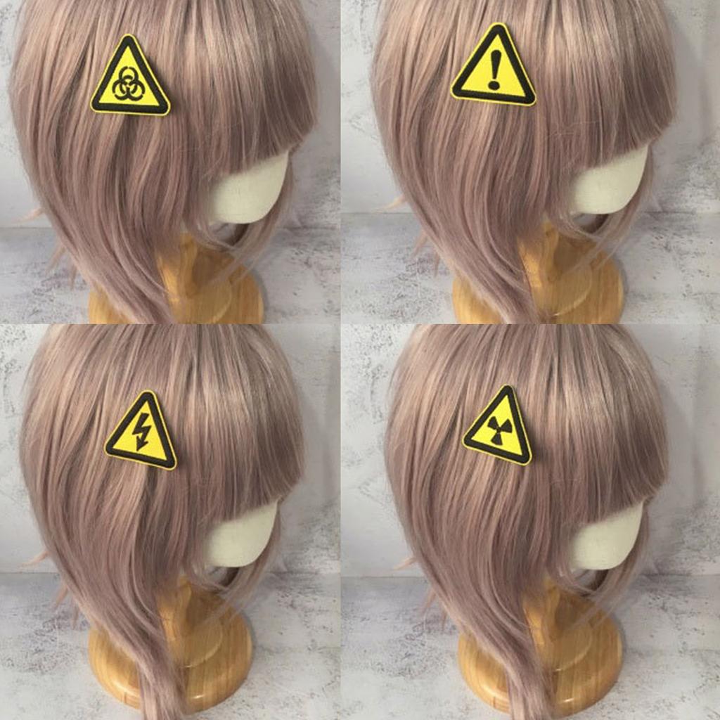 Einzigartiger Warnhinweis Haarclip für Sicherheit und Stil Leicht Praktisch Plüsch Haaraccessoires Modische Haarnadel