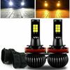 2X H8 H11 Dual Color Switchback White Yellow LED COB Fog Light 20W720LM