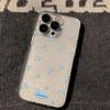 INS Fresh Blue Small Floral iPhone 17Promax Mobile Phone Case for Apple 16promax Space Case
