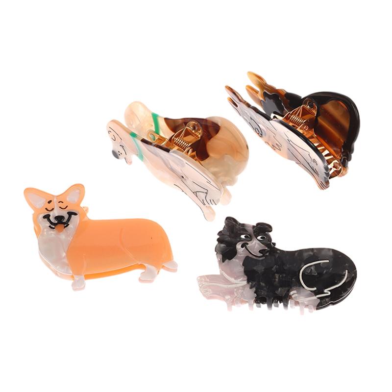 1Pcs Cute Cartoon Dog Hair Clips Acrylic Hair Clips For Women Girls Pins Hair Accessories Hair Grips Acetate Headwear Party Gift