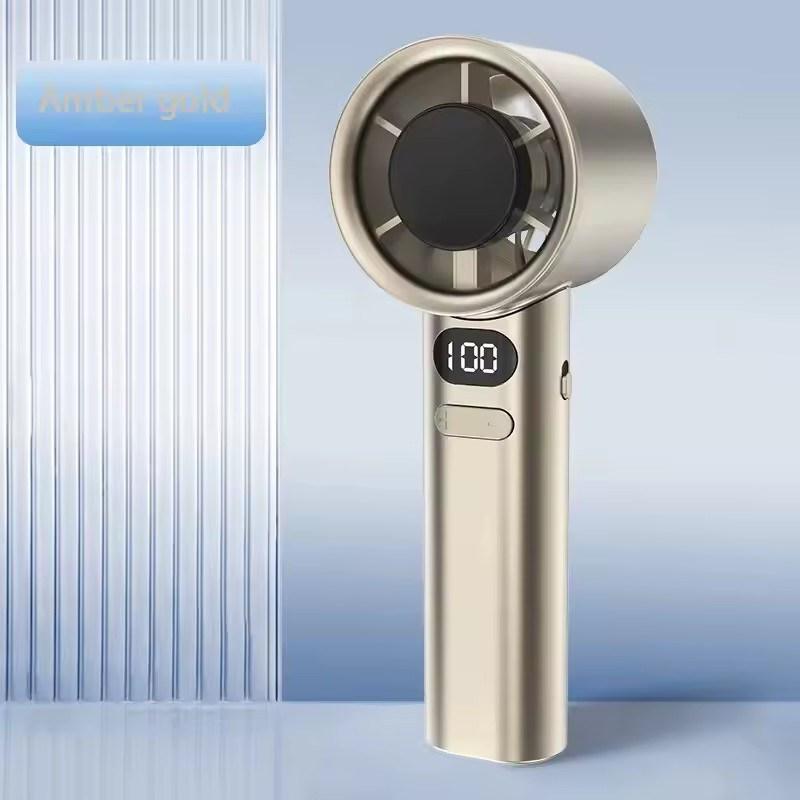 

Портативный ручной вентилятор 120 скоростей ветра Мини беспроводной ручной вентилятор с USB зарядкой Персональные высокоскоростные вентиляторы Электрический вентилятор для ресниц золотой