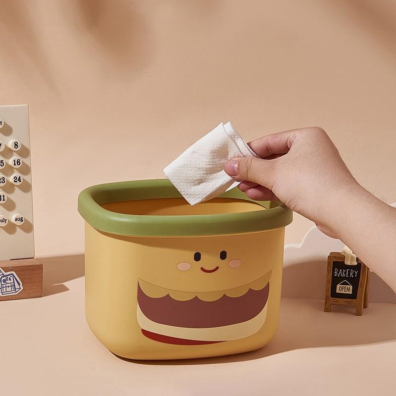 

Милый квадратный мусорный бак в виде плюшевого мишки, офисный, открытый, для сортировки, корзина для макулатуры для гостиной, мини-мусорный бак, автомобильная мусорка