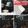 2D FLAT PRINTING 2pcs Curtains (Without Rod) Coffee Lovers Delight Ramadan Festival Popular Curtains&Drapes Polyester Easy