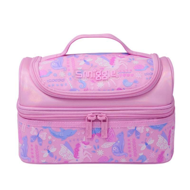 Kids Insulated Lunch Bag School - Double Layer Waterproof Canvas Tote With Handle Large Capacity Leakproof Student Lunchbox