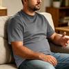 Men's Big Size Comfortable Breathable Casual Loose Fit T Shirt Top Soft Fabric Short Sleeve Crew Neck Tee for Everyday Wear