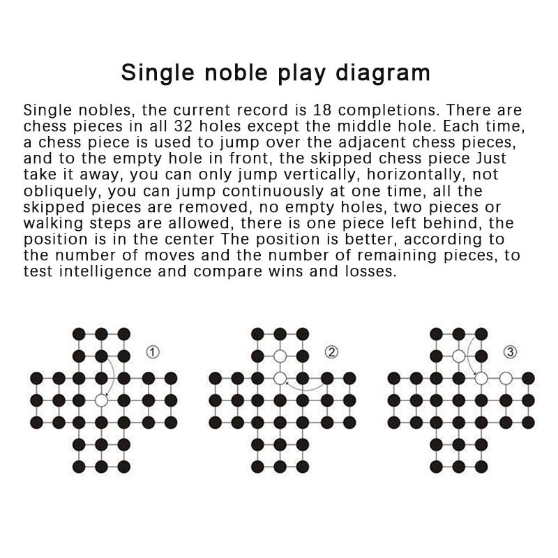 1 Set Europa Brettspiel Einzelner Diamantzug Schach Spielzeug Klassisches Lernspielzeug