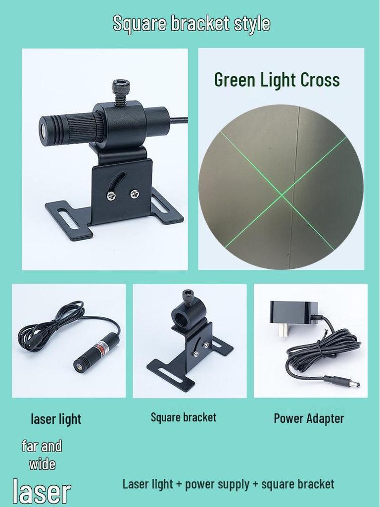 Verstellbares Lasermodul: Rot/Grün-Licht, Kreuz-/Linienmarkierer für Schneidebett