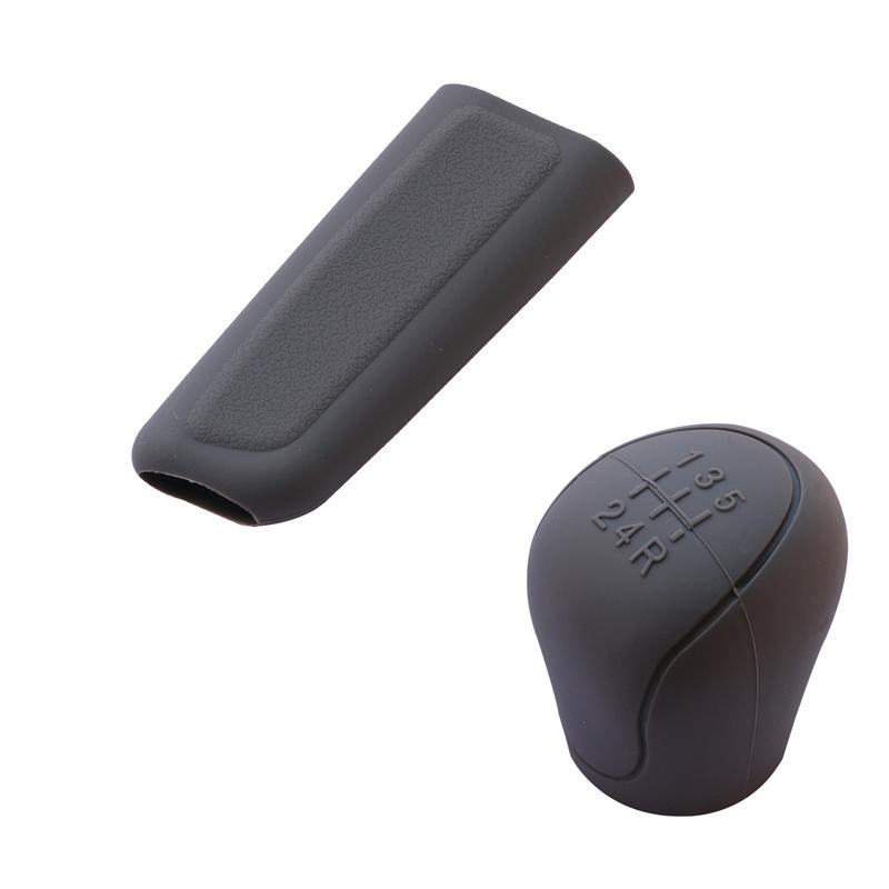 

2Pcs Car Silicone Gel Gear Knob Cover Head Car Gear Cover Non-slip Handbrake Shift Knob Silicone Protectors Hand Brake Covers