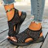 Open Toe Thick Bottom Casual Sleeve Sandals Low Heel Women's Shoes Large Size