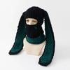 Long Bunny Ears Hat Winter Hand Made Knitted Funny Beanie Cap Thicken Warm Full Face Ski Mask Cover Balaclava For Party