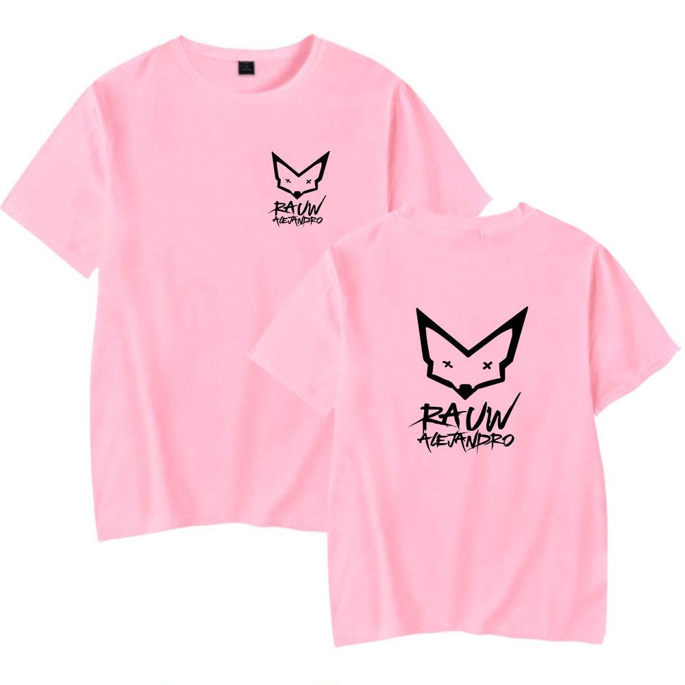

New Arrivals Rauw Alejandro T Shirts for Men Summer Clothing Fitness O Neck Man T-shirt for Male Oversized T-shirts Tops XXS рожевий