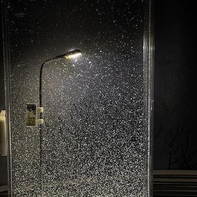 Flowing Small Night Light Snow Scene Street Light Snowy Night Snow Simulation Handmade Diy Material Package Desktop Decor