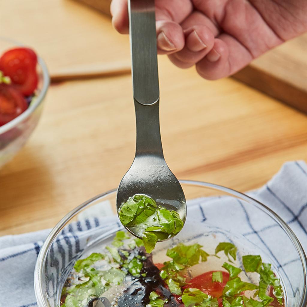 2 in 1 Stainless Steel Tasting Spoon Tweezers Dual Function for Party Kitchen Accessories Chef Cooker Gadget Tasting Appetizer