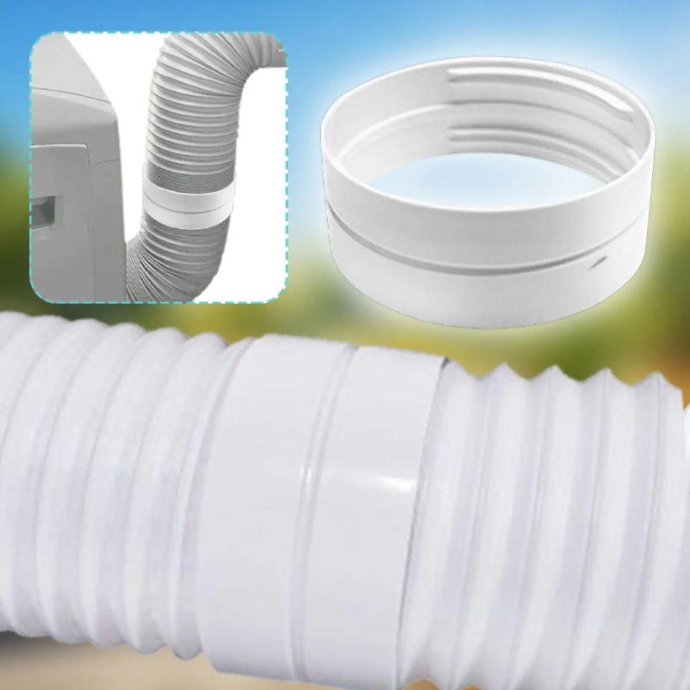 White Polypropylene Exhaust Duct Extension Exhaust Duct Coupling Adapter  Vent Pipe Compatible