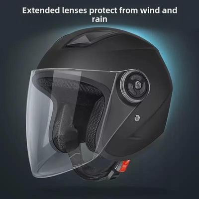 3C-zertifizierter Helm für Elektrofahrräder und Motorräder mit doppelter Windschutzscheibe – Ganzjahres-Halbhelm mit warmer Sicherheit