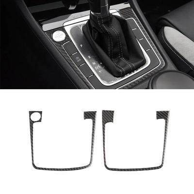 For Volkswagen VW Golf 7 Mk 7 2013- Carbon Fiber Car Transmission Shift Box Panel Trim Sticker Car Interior Accessories