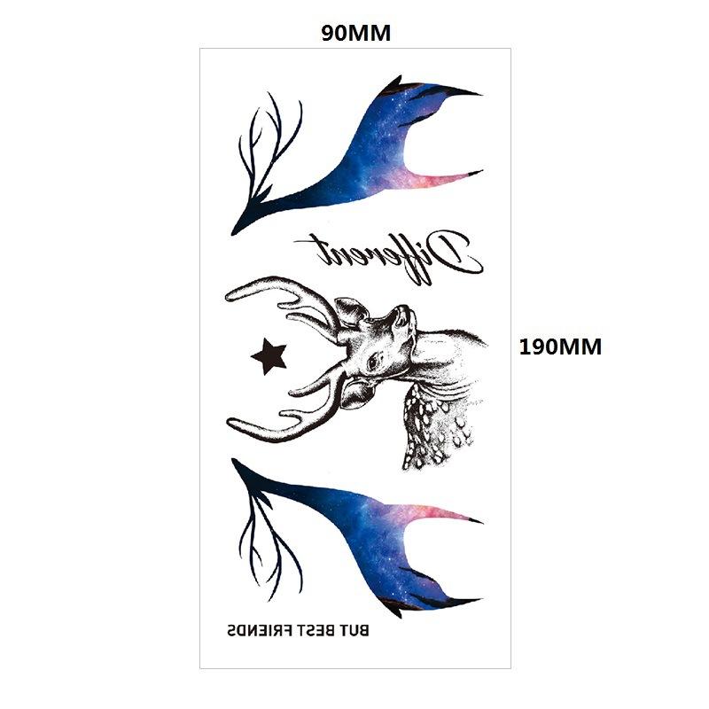 English Tattoo Sticker Feather Red Lip Totem Arm Circle Set Simulation Waterproof Tattoo Sticker