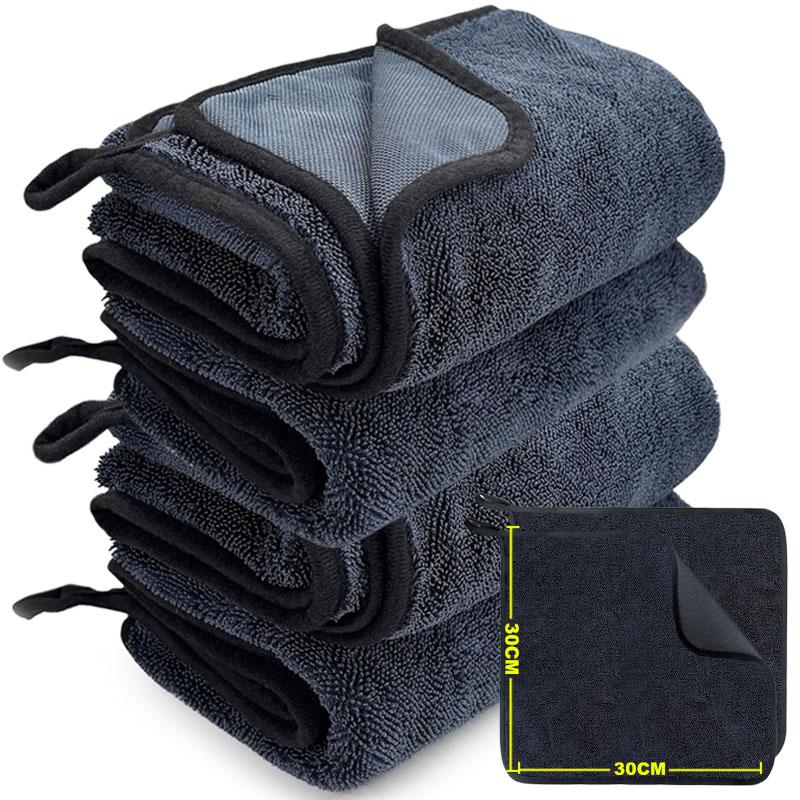 

Полотенце для мытья автомобиля 1200GSM, двустороннее полотенце, детализация автомобиля, витая ткань с оплеткой, супер впитывающая тряпка для автомобиля, аксессуары для домашней стирки 1pc