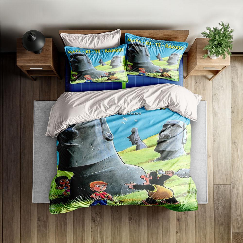 Ogú y Mampato en Rapa Nui Duvet Cover Set without sheet King Queen Double Full Twin Single Size Bed Linen Set