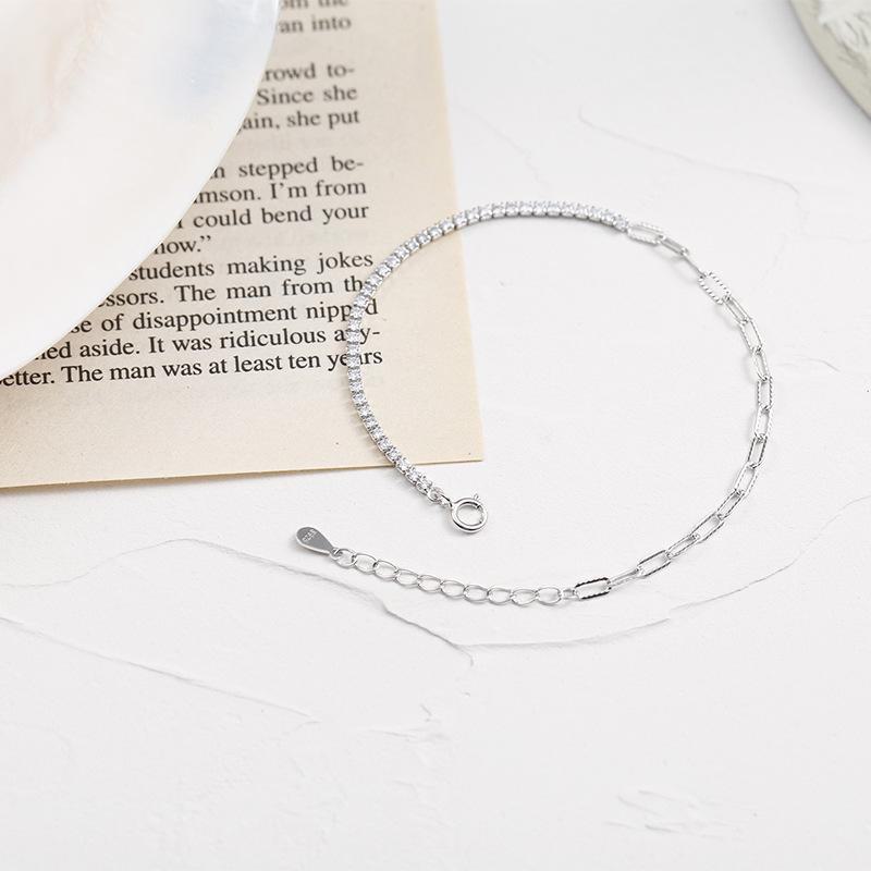 

Браслет Banyan Tree из стерлингового серебра 925 пробы с бриллиантами: Асимметричная, изысканная, простая элегантность в корейском стиле. BRS256 платиновый