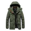 Men's Thick Plus Size Hooded Winter Cotton Jacket - Trendy Casual Mid-Length Outerwear