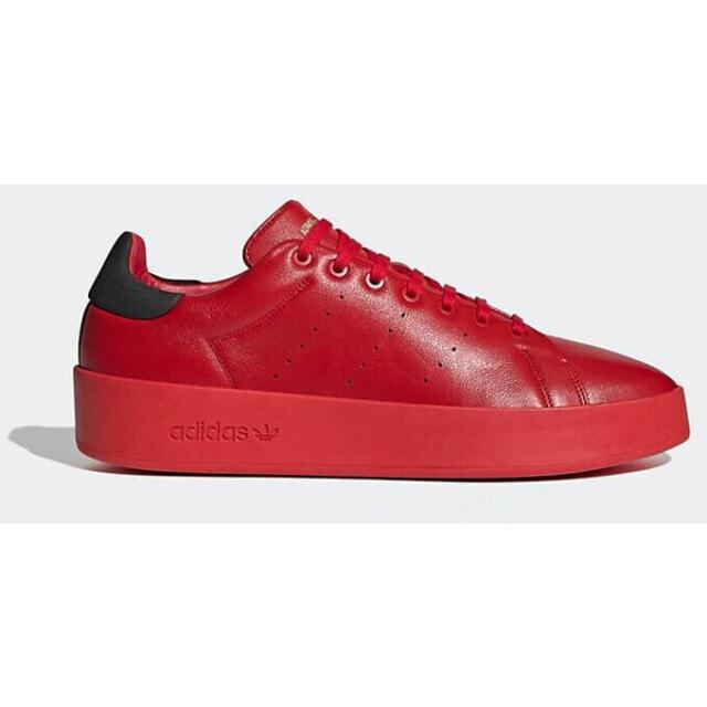 

adidas Originals Stan Smith relasted trainers in red