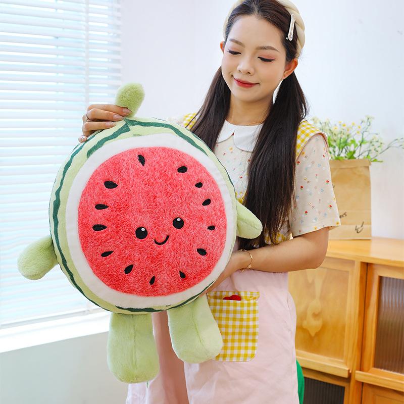 

Плюшевая игрушка кукла-арбуз бегущая кукла-арбуз подушка для бросания 35cm [not counting legs]