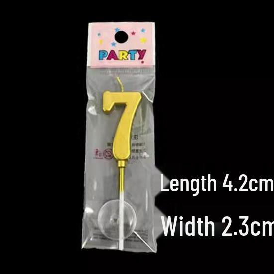 Gold Long Number Birthday Cake Candles - Boxed for Children's First Birthday
