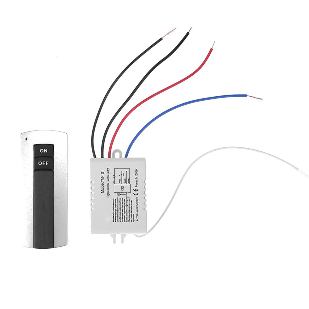 5-1pc One Way ON/OFF 220V Wireless Remote Control Switch for Lamp Light Smart Home Remote Control Switch Receiver Transmitter