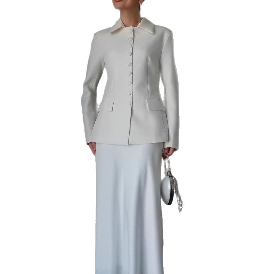 Fairy Hip-Hugging Skirt Dress: 2025 Autumn Collection - Cardigan Lapel Button Women's Wear