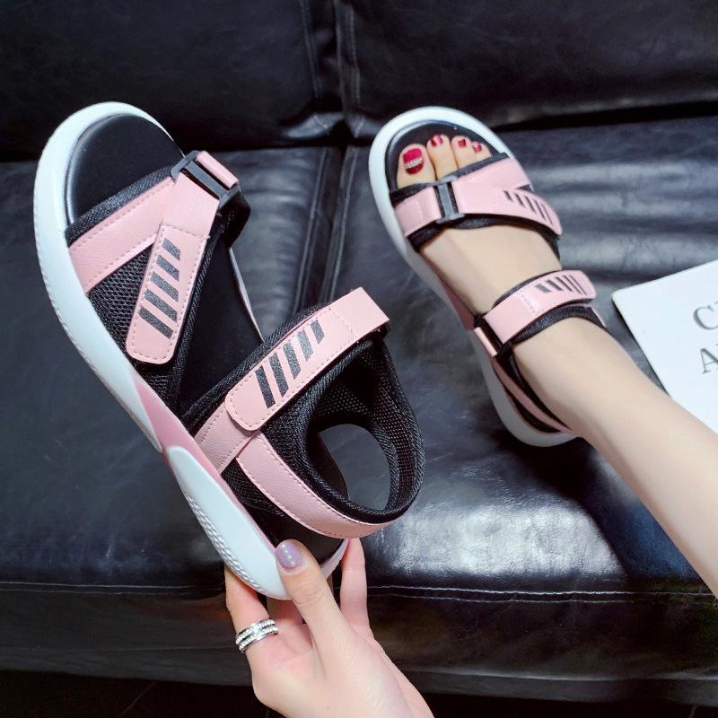 Fairy Wind Sports Sandals Female Flat 2024 Summer New Versatile Leisure Student Internet Celebrity Beach Shoes Ins Tide