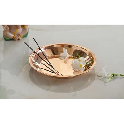 Copper Pooja Thali Plate 5" Inch Each (Set of 2)