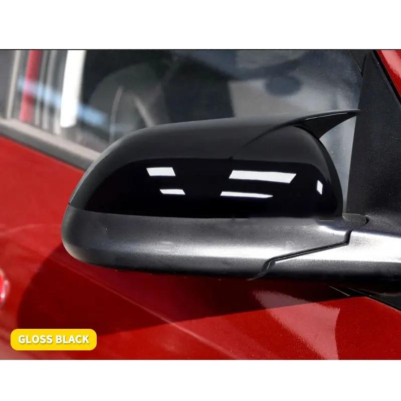 For KIA K2 KX Cross 2017-2020 RIO 4 2017-2025 Side Mirror Cover Cap Glossy Black ABS Car Exterior Accessories
