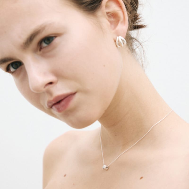 poery Mini Loop Necklace_Silver