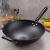 Luchuan Old-Fashioned Round & Flat Bottom Cast Iron Non-Stick Frying Pan for Gas Stoves